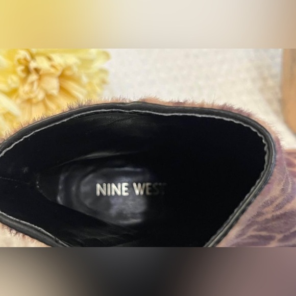 Nine West Leopard Print Faux Fur Ankle Boot - Picture 6 of 7